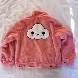 Guess x Friends with You, Pink, Faux Fur Jacket